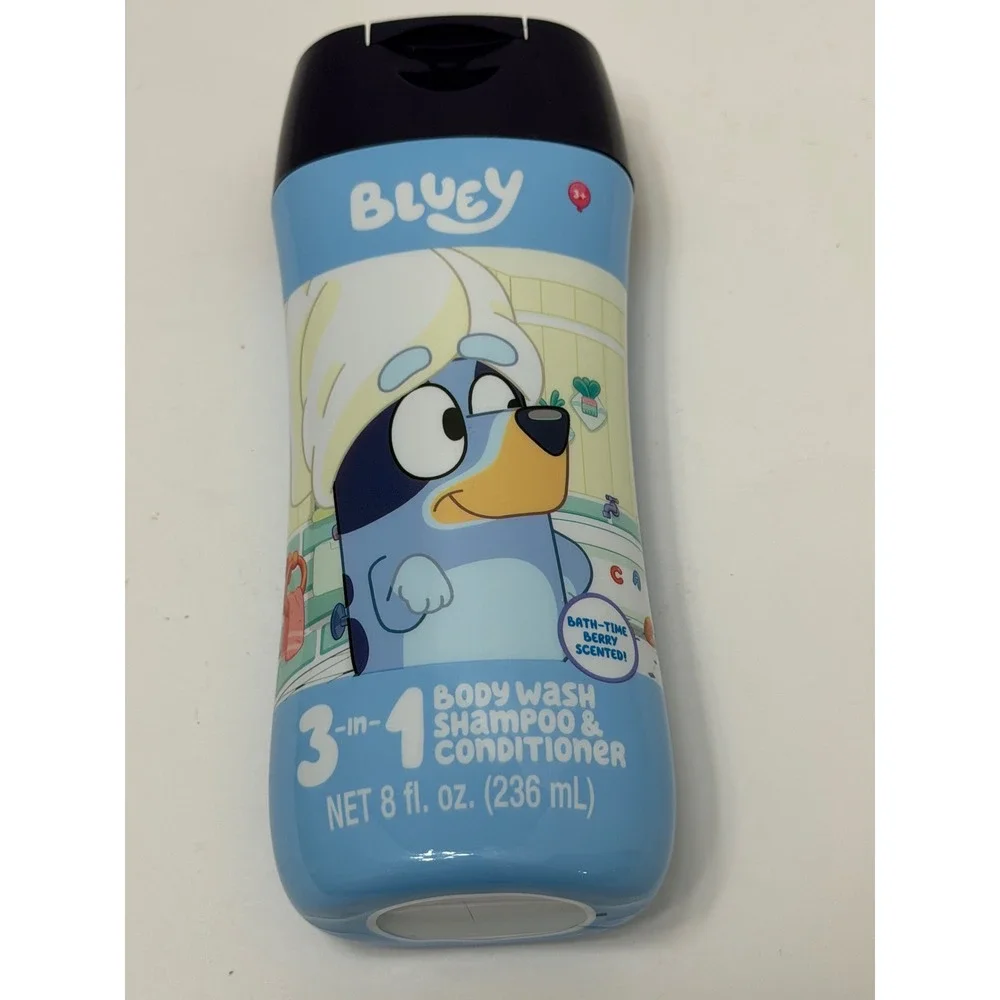 Bluey 3-in-1 Body Wash Shampoo & Conditioner Bath-Time Berry‎ Scent 8 fl oz